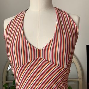 Multicolored Esprit halter mini dress